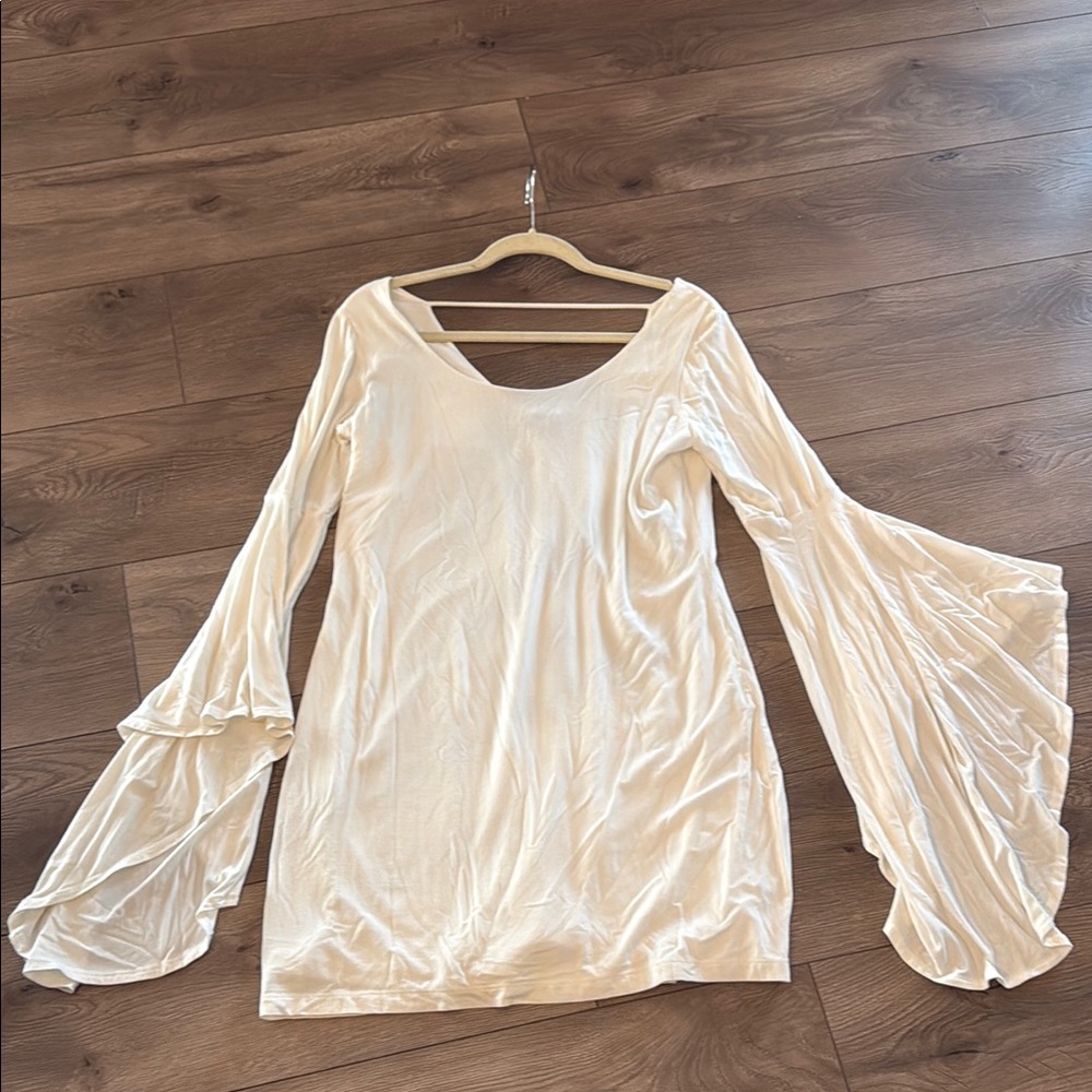 Mod X Cream Bell Sleeve Dress EUC